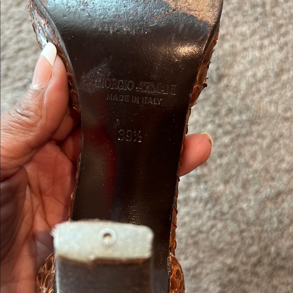 Giorgio Armani Brown Snakeskin Women Shoes - Picture 11 of 14